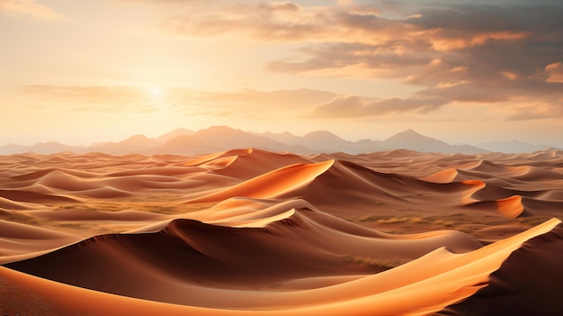 beautiful dune in golden light