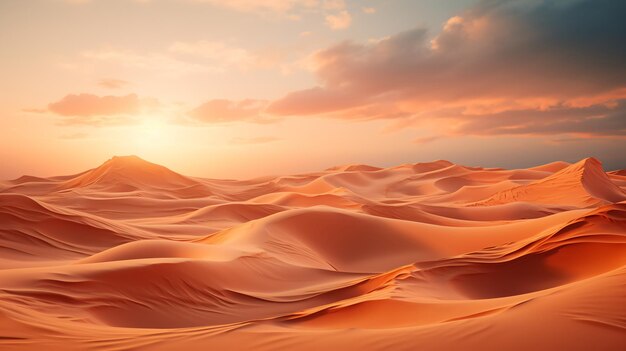 beautiful dune in golden light