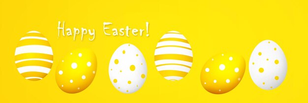 Beautiful Easter background with colorful Easter eggs 3d illustration