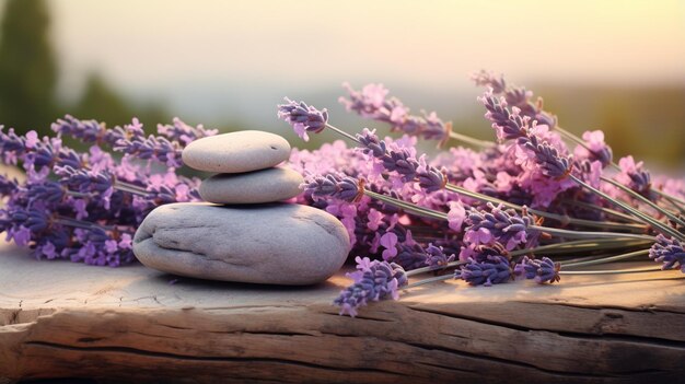 beautiful easter eggs and blooming flowers on wooden table