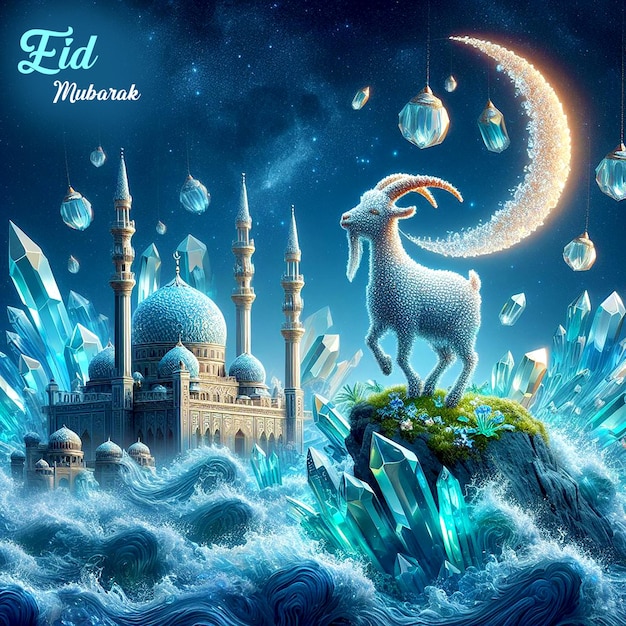 Beautiful Eid Al Adha Banner Poster or Wallpaper