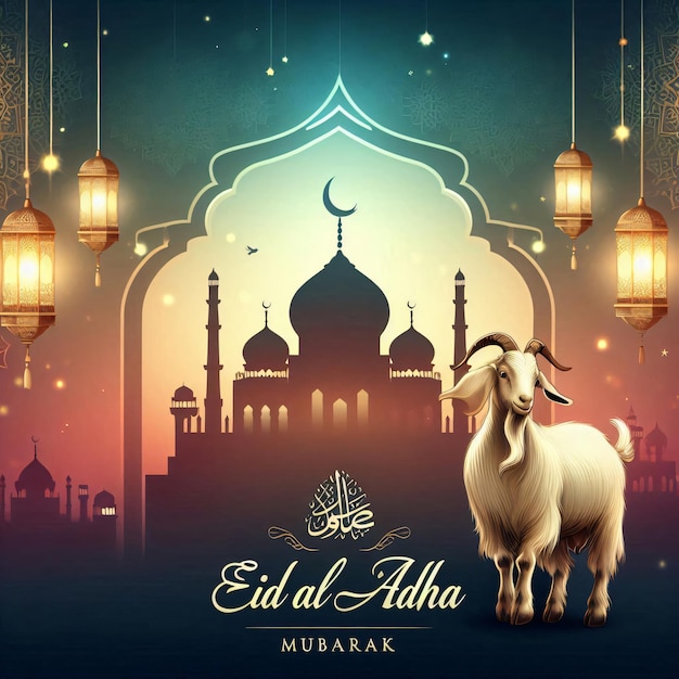 beautiful and elegant Eid ul adha mubarak islamic muslim festival celebration social media banner