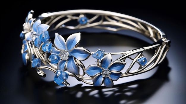 Beautiful elegant luxury composition of from silver