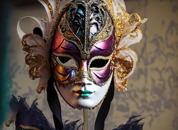 Beautiful elegant venetian mask