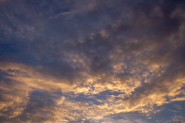 Beautiful Evening Sky, Sunset Colorful Cloud Background