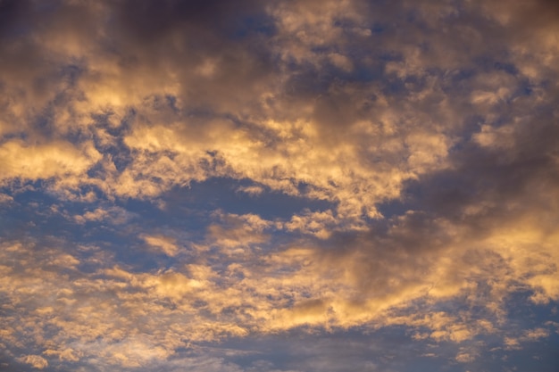 Beautiful Evening Sky, Sunset Colorful Cloud Background