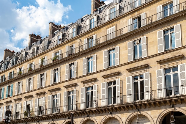 Beautiful facades footage taken in Paris