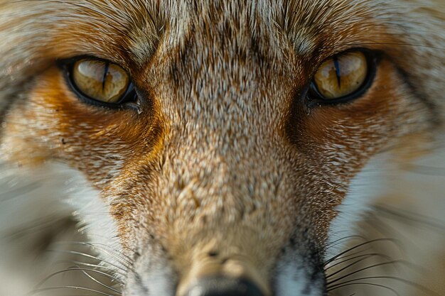 Photo beautiful face of a red fox up close and personal