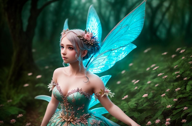 Beautiful fairy girl Generative AI