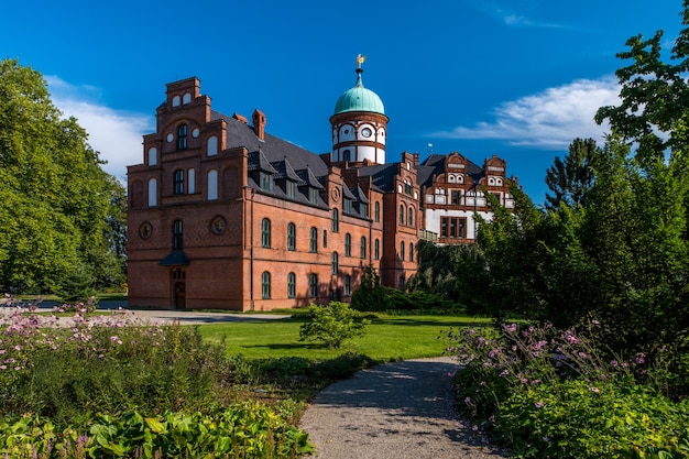 Beautiful fairytale castle of Wiligrad on a summer day