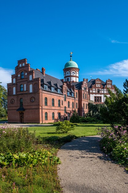 Beautiful fairytale castle of Wiligrad on a summer day.