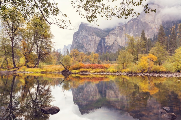 Beautiful fall season in Yosemite National Park California USA