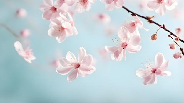 Beautiful falling petals and ribbon background