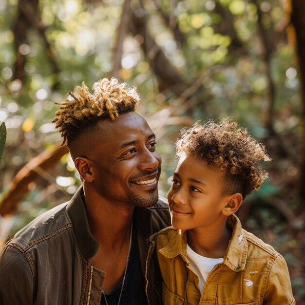 Beautiful Fathers Day Photo Shoot in adorable and Smiling Poses Wonderful Place in Nature