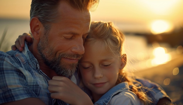 Beautiful Fathers Day Photo Shoot in adorable and Smiling Poses Wonderful Place in Nature