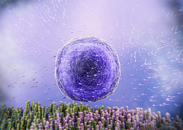 Beautiful fertility concept in 3d rendering