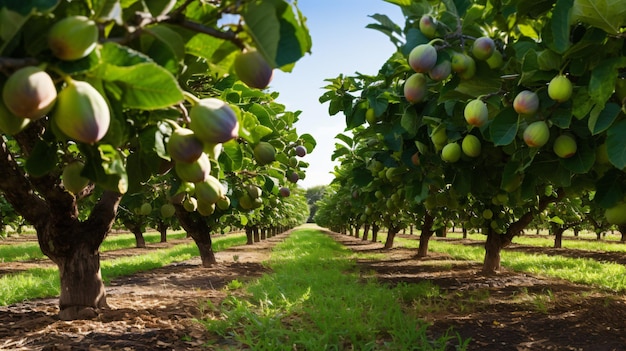 Beautiful fig in orchard plantation