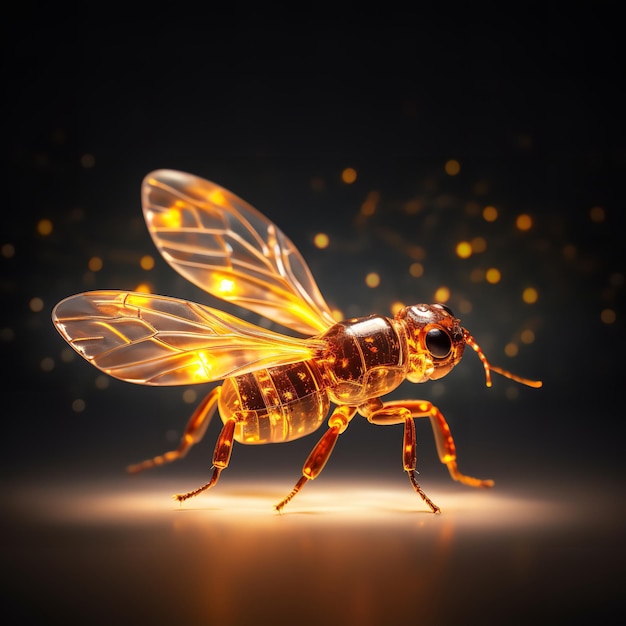 Beautiful Firefly isolated on blur background