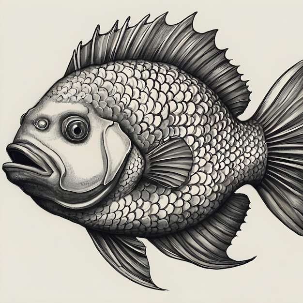 Beautiful Fish Drawing Dive into Creativity with Stunning Artwork