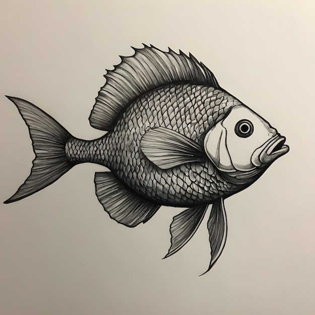 Beautiful Fish Drawing Dive into Creativity with Stunning Artwork