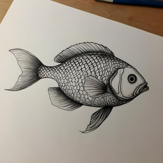 Beautiful Fish Drawing Dive into Creativity with Stunning Artwork