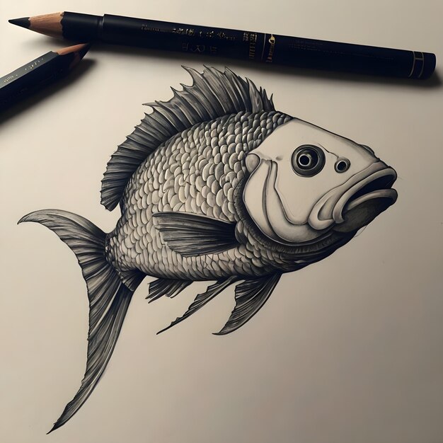 Beautiful Fish Drawing Dive into Creativity with Stunning Artwork