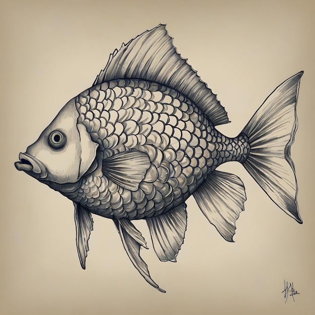 Beautiful Fish Drawing Dive into Creativity with Stunning Artwork