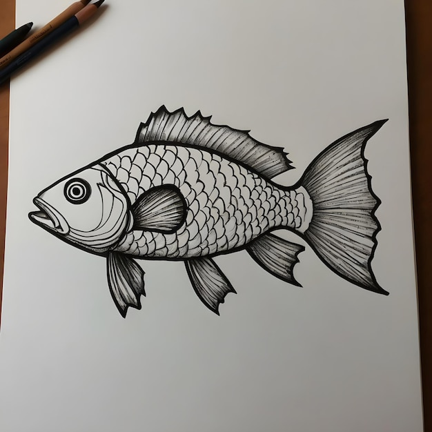 Beautiful Fish Drawing Dive into Creativity with Stunning Artwork