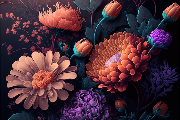 a beautiful floral background