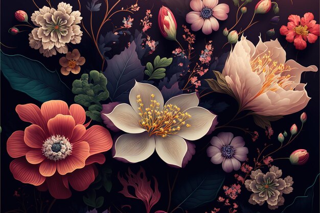 a beautiful floral background