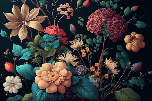 a beautiful floral background