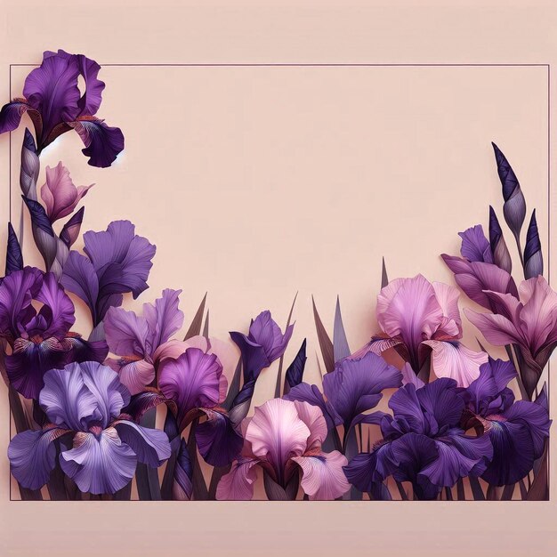 Photo beautiful floral layout featuring violet flowers for special designs