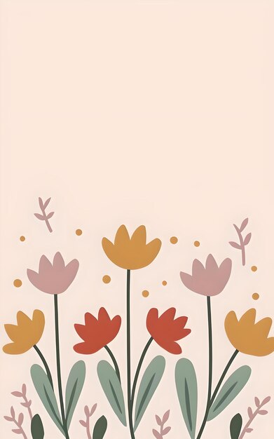 A beautiful floral pattern with flowers on pink background