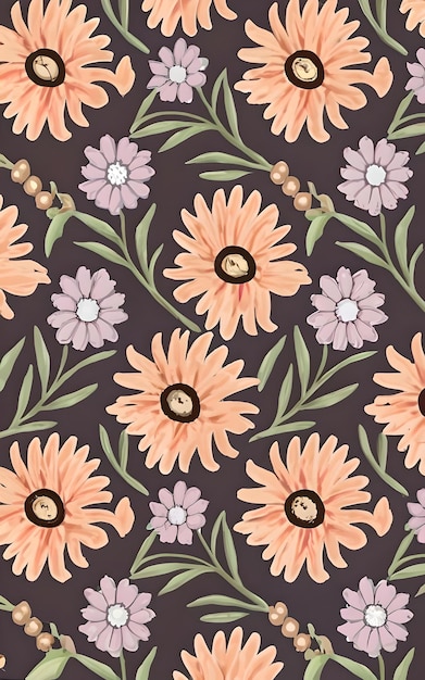 A beautiful floral pattern with flowers