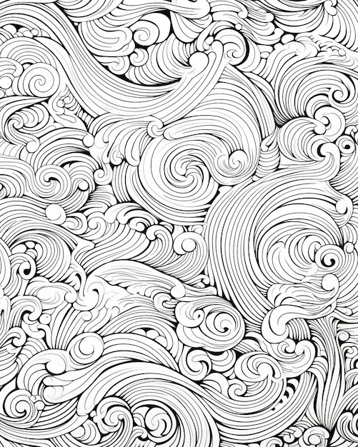 Beautiful Floral Swirls Coloring Book