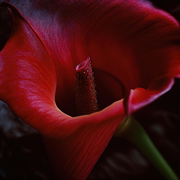 beautiful flower isolated on black background close up view beautiful colors ai generated