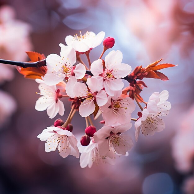 Beautiful flower in nature cherryblossom