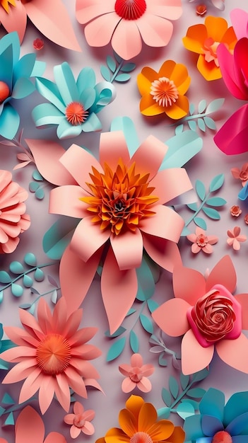 Beautiful Flower wallpaper with Generative Ai