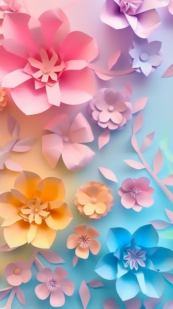 Beautiful Flower wallpaper with Generative Ai