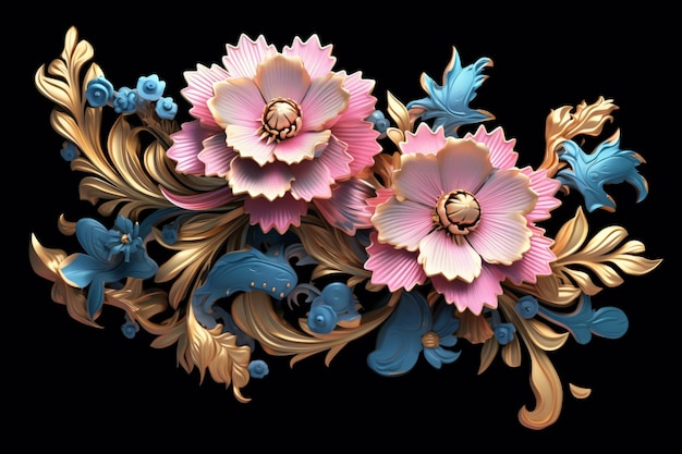 Beautiful Flowers Artwork Ai generative