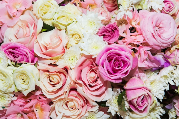 Beautiful flowers background for wedding scene