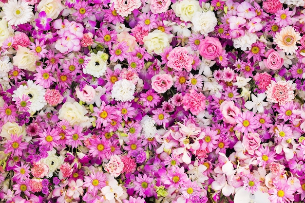 Beautiful flowers background for wedding scene