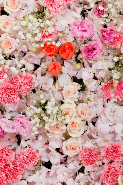 Beautiful flowers background for wedding scene