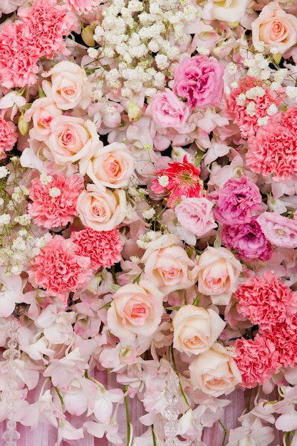 Beautiful flowers background for wedding scene