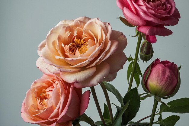 Beautiful flowers on a clean background