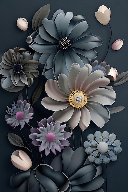 Beautiful flowers Generative AI