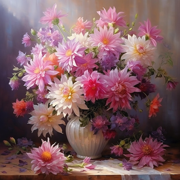 Beautiful flowers in vase