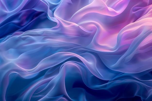 Beautiful flowing abstract shapes in vibrant purple and blue colors