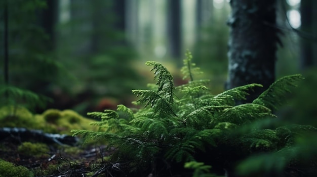 Beautiful forest landscape Generative AI