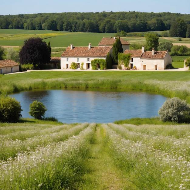 Photo beautiful french countryside photos highlighting natures splendor